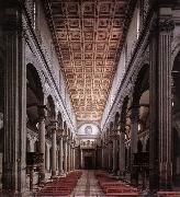 BRUNELLESCHI, Filippo The nave of the church oil